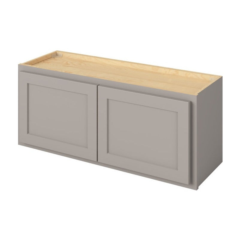 36"W x 15"H Wall Cabinet with Double Doors in Hatteras Pebble Grey