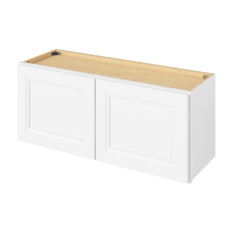 36"W x 15"H Wall Cabinet with Double Doors in Maui Polar White