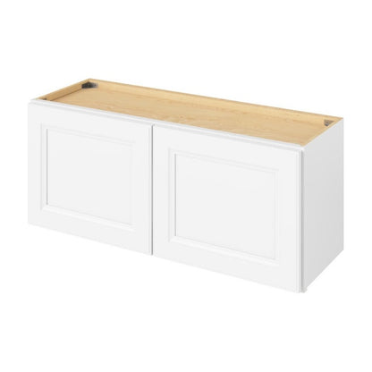 36"W x 15"H Wall Cabinet with Double Doors in Maui Polar White
