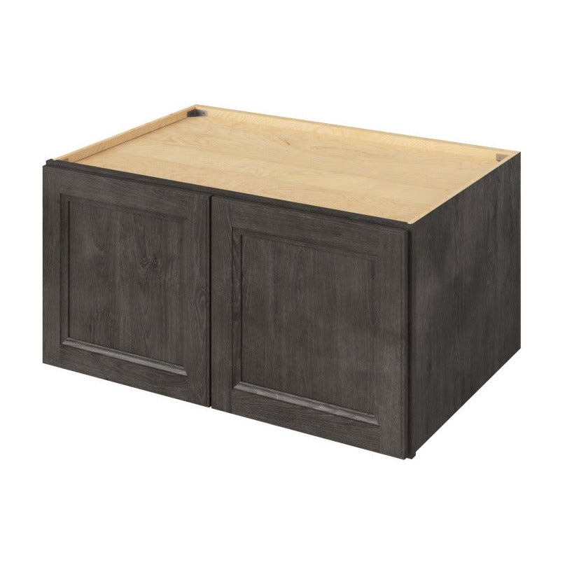 36"W x 18"H x 24"D Deep Wall Fridge Cabinet with Double Doors in Maui Slate