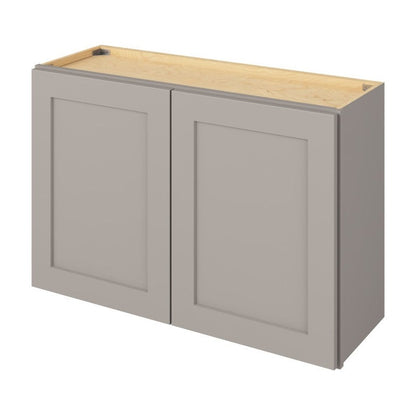 36"W x 24"H Wall Cabinet with Double Doors and One Shelf in Catalina Pebble Grey