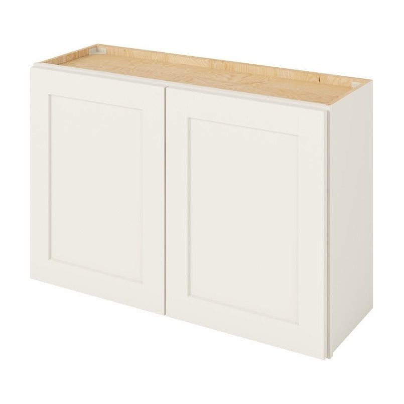 36"W x 24"H Wall Cabinet with Double Doors and One Shelf in Catalina Shell White