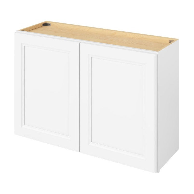 36"W x 24"H Wall Cabinet with Double Doors and One Shelf in Maui Polar White