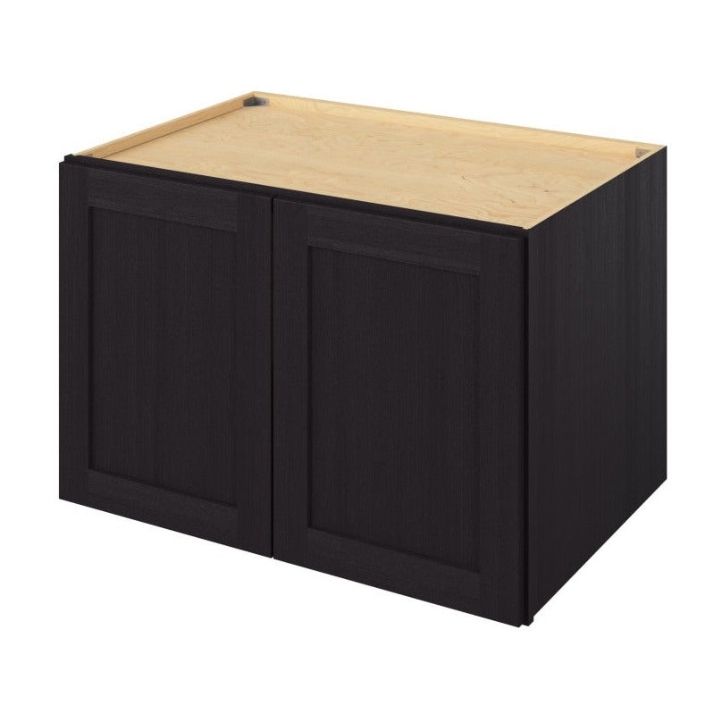 36"W x 24"H x 24"D Deep Wall Fridge Cabinet with Double Doors and One Shelf in Catalina Espresso