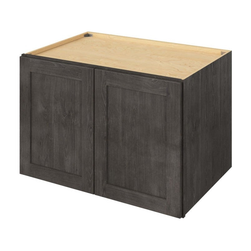 36"W x 24"H x 24"D Deep Wall Fridge Cabinet with Double Doors and One Shelf in Catalina Slate