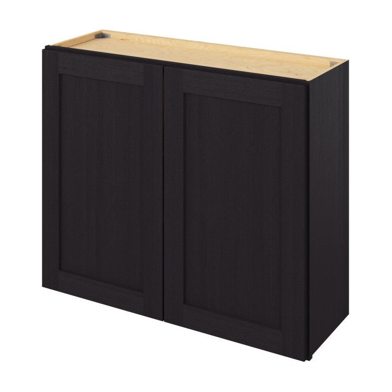 36"W x 30"H Wall Cabinet with Double Doors and Two Shelves in Catalina Espresso