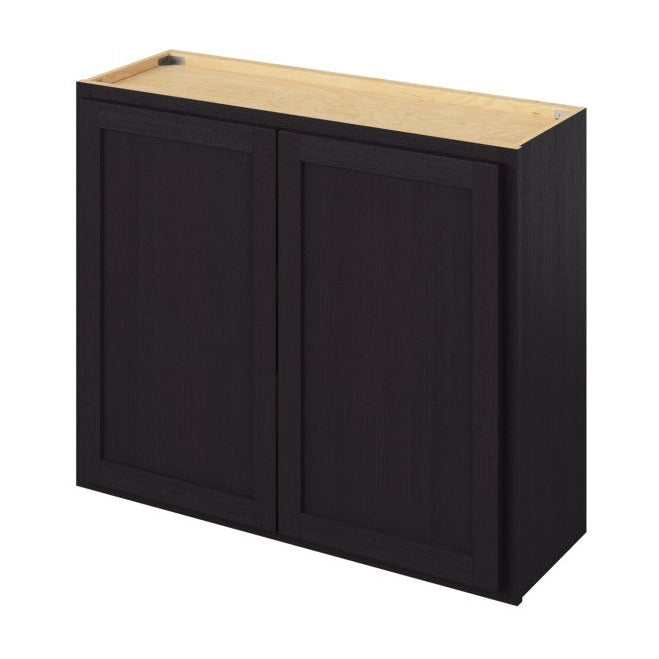 36"W x 30"H Wall Cabinet with Double Doors and Two Shelves in Hatteras Espresso