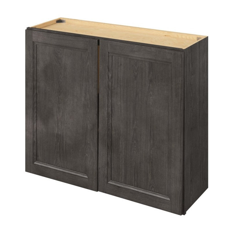 36"W x 30"H Wall Cabinet with Double Doors and Two Shelves in Maui Slate