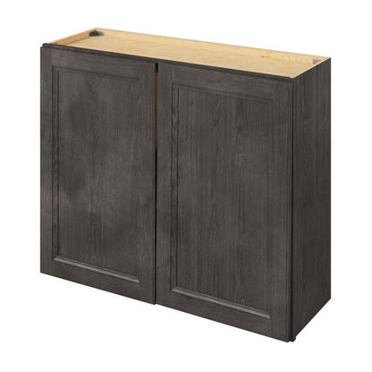 36"W x 30"H Wall Cabinet with Double Doors and Two Shelves in Maui Slate