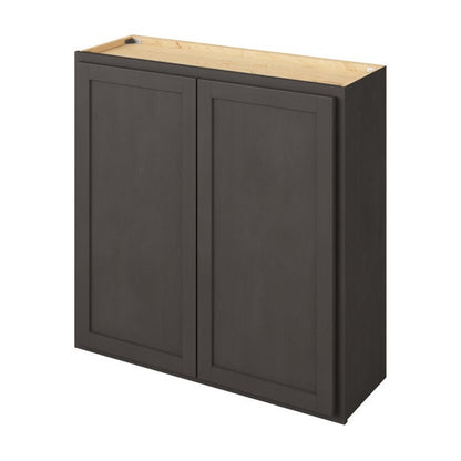 36"W x 36"H Wall Cabinet with Double Doors and Two Shelves in Hatteras Slate