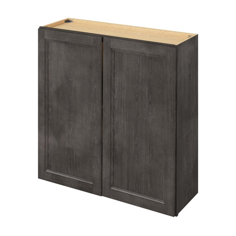 36"W x 36"H Wall Cabinet with Double Doors and Two Shelves in Maui Slate