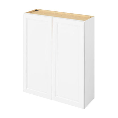 36"W x 42"H Wall Cabinet with Double Doors and Three Shelves in Maui Polar White