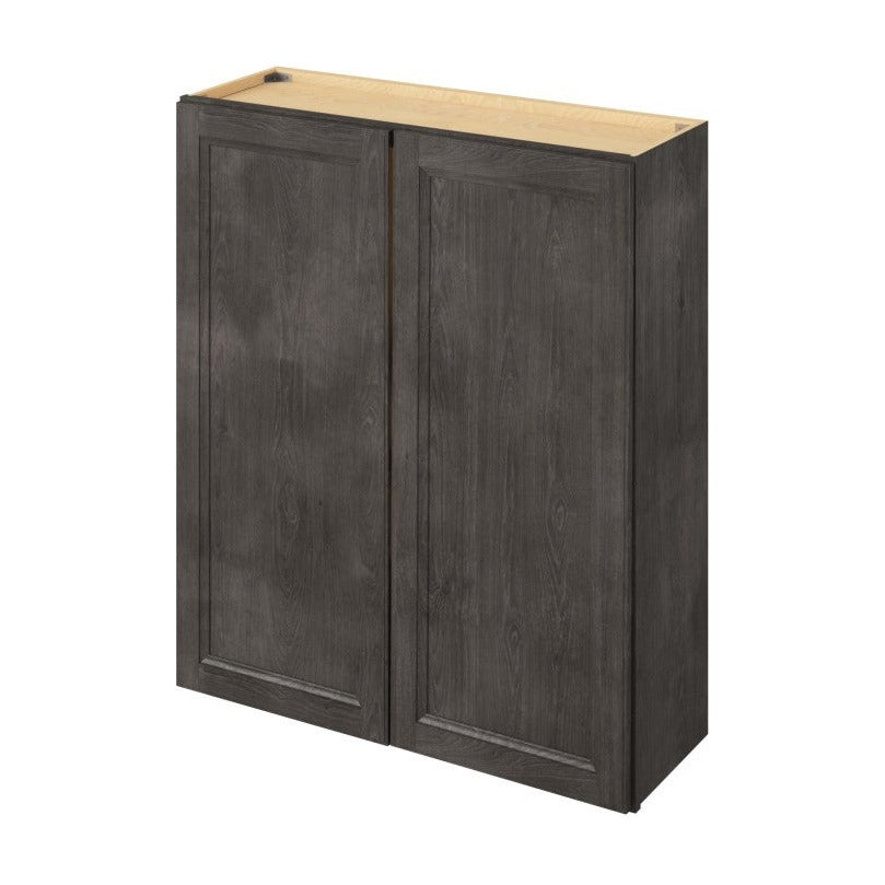 36"W x 42"H Wall Cabinet with Double Doors and Three Shelves in Maui Slate