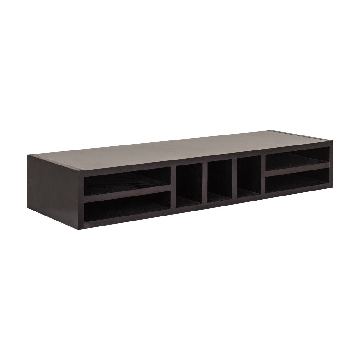 36"W x 6"H Wall Slotted Organizer in Espresso