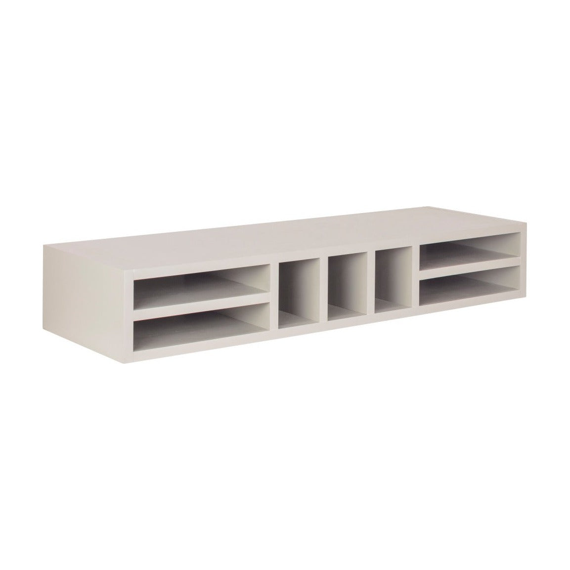 36"W x 6"H Wall Slotted Organizer in Pebble Grey