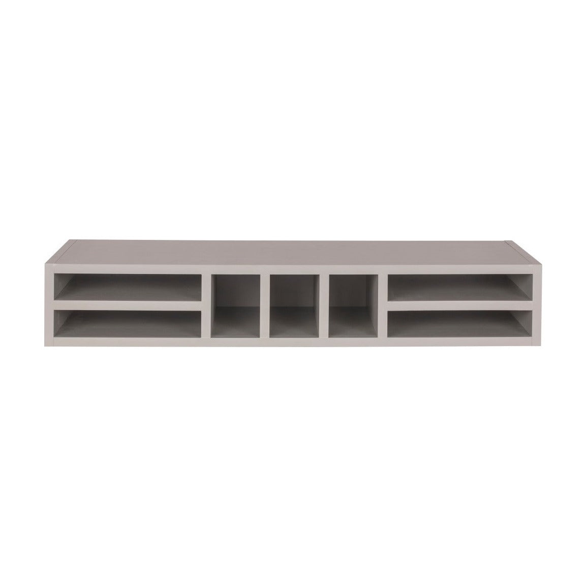 36"W x 6"H Wall Slotted Organizer in Pebble Grey, view 2
