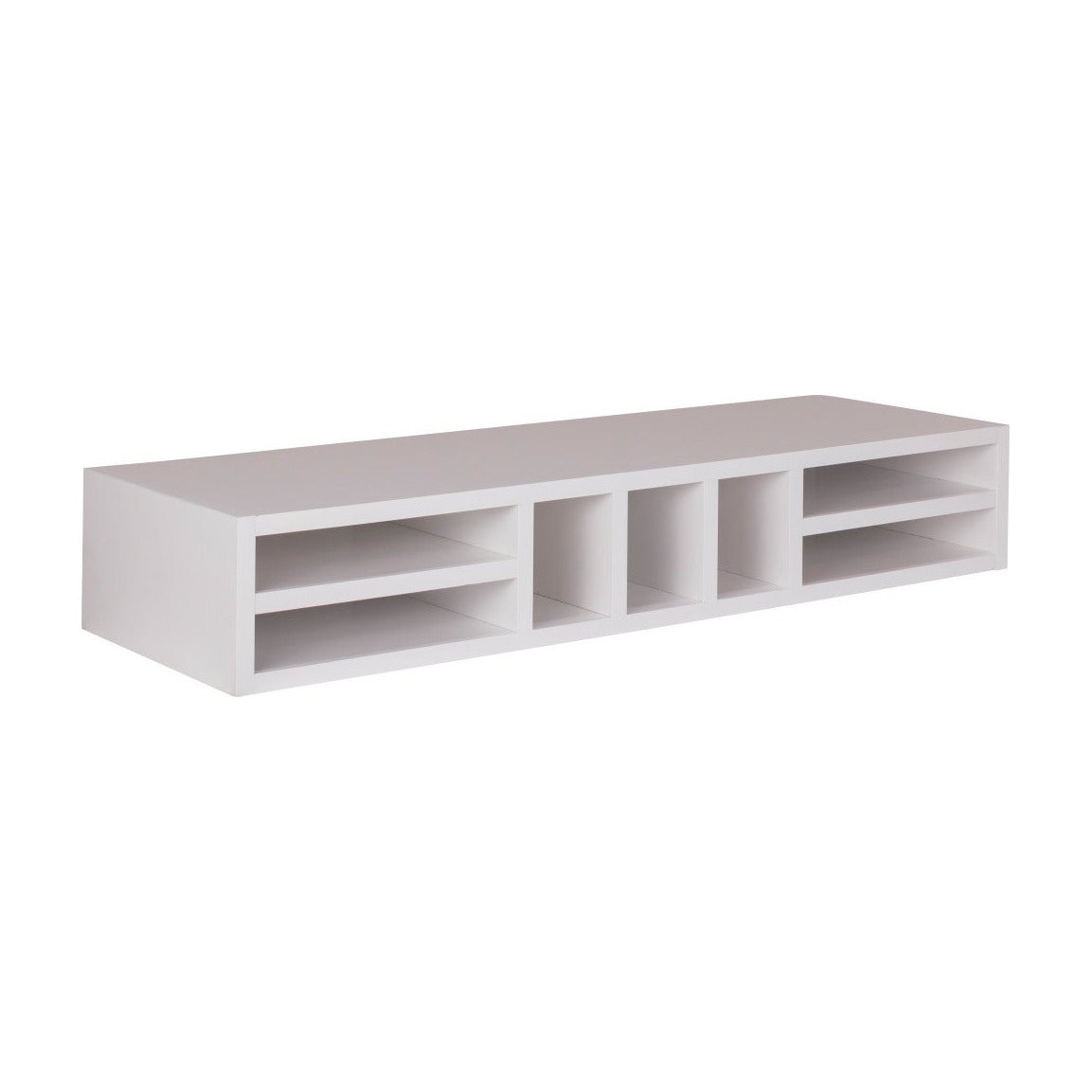 36"W x 6"H Wall Slotted Organizer in Polar White