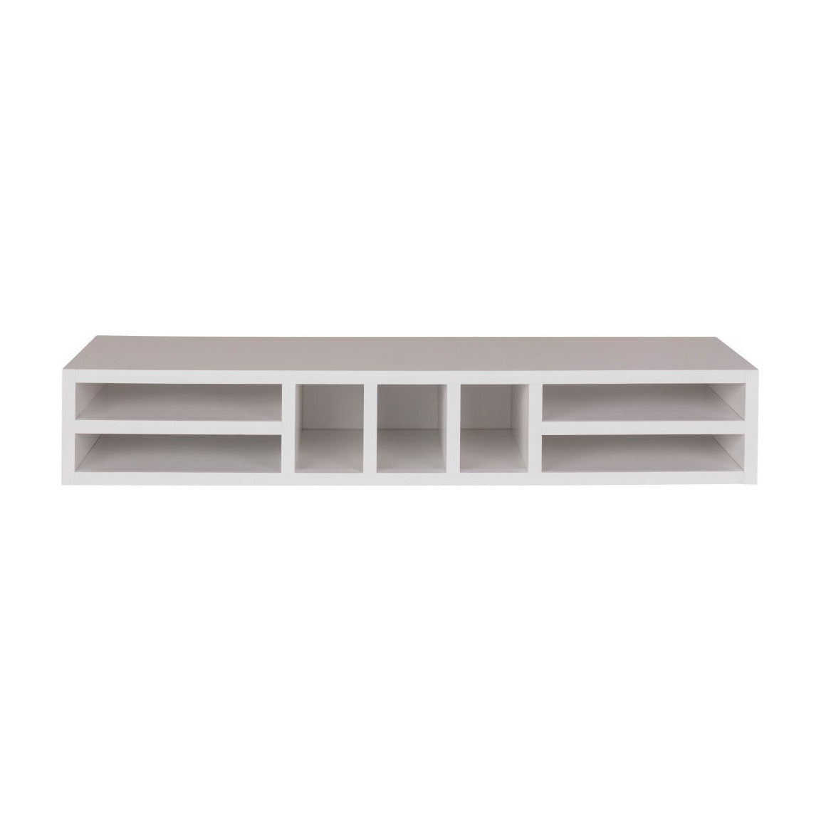36"W x 6"H Wall Slotted Organizer in Polar White, view 2