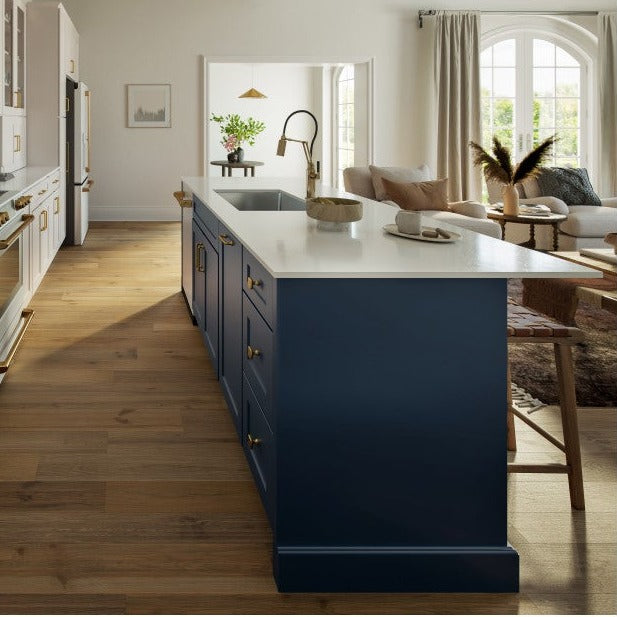 36"W x 96"H Horizontal Grain Back Panel in Nautical Blue, view 3