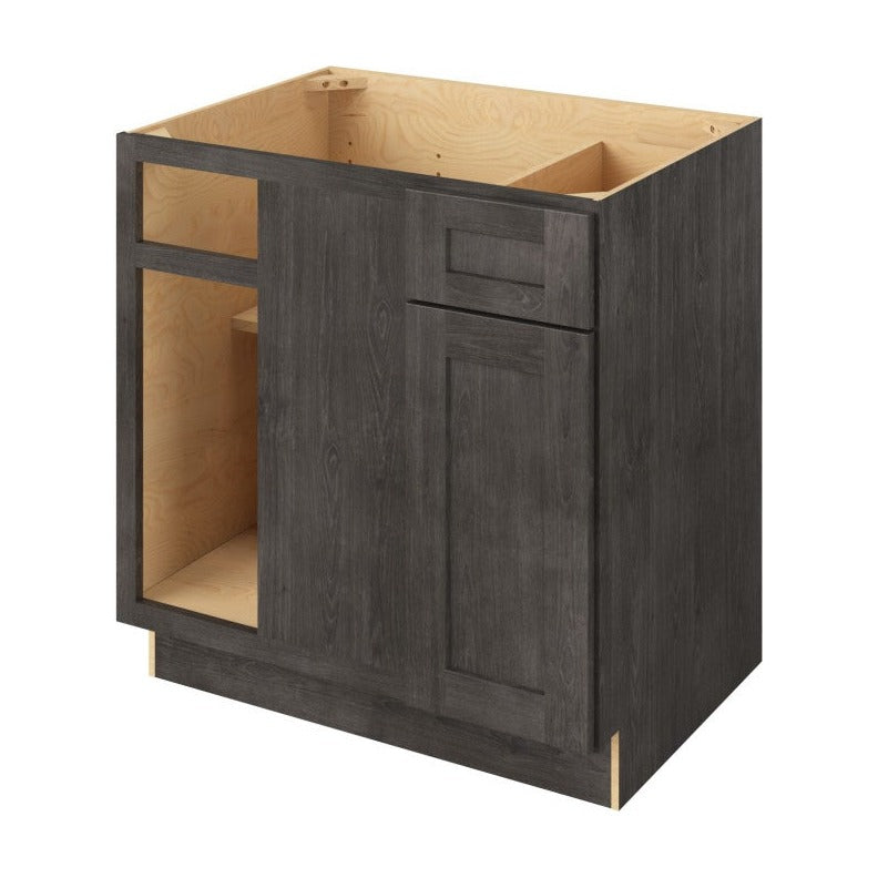 39" to 42"W Universal Blind Corner Base Cabinet with One Door and One Drawer in Catalina Slate