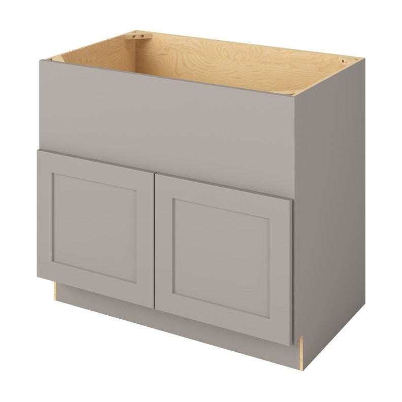 39"W Farmhouse Sink Base Cabinet with Double Doors in Catalina Pebble Grey