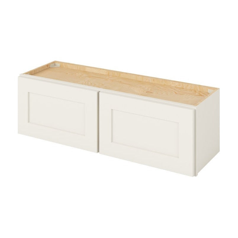 39"W x 12"H Wall Cabinet with Double Doors in Catalina Shell White