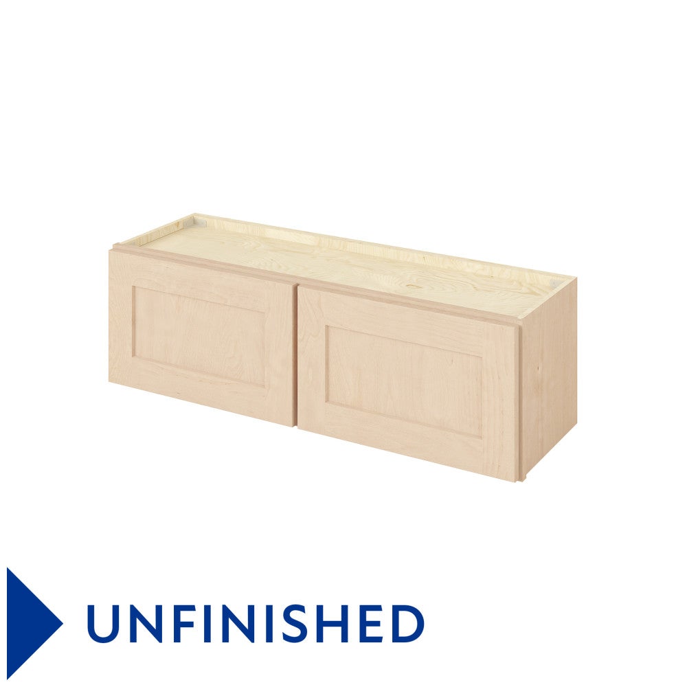 39"W x 12"H Wall Cabinet with Double Doors in Catalina Unfinished