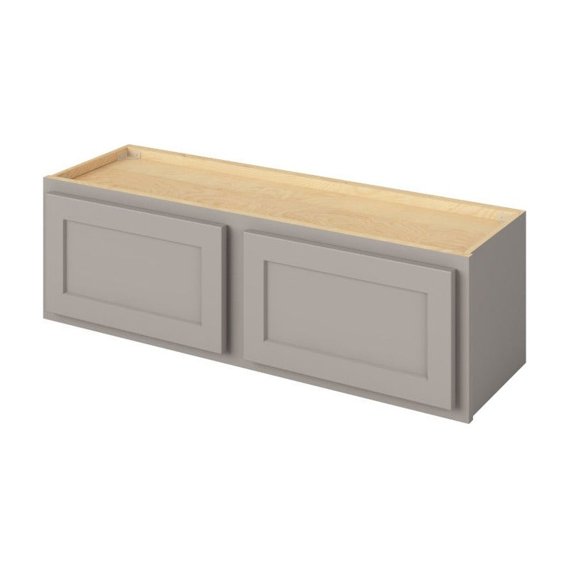 39"W x 12"H Wall Cabinet with Double Doors in Hatteras Pebble Grey