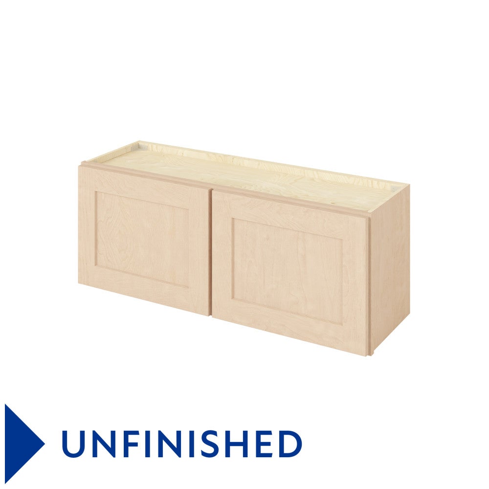 39"W x 15"H Wall Cabinet with Double Doors in Catalina Unfinished
