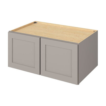39"W x 18"H x 24"D Deep Wall Fridge Cabinet with Double Doors in Catalina Pebble Grey