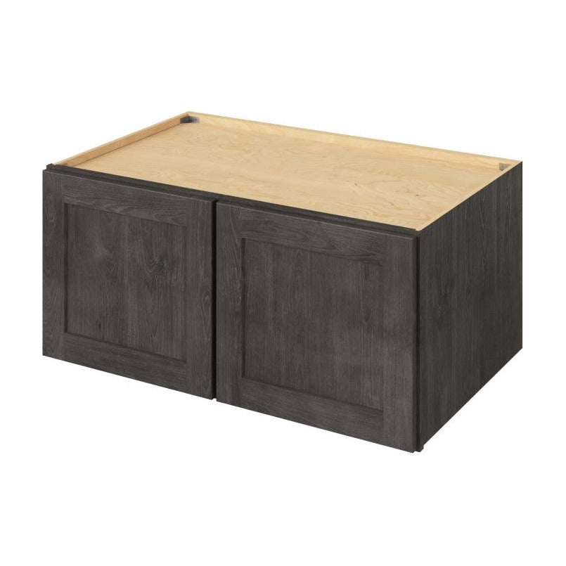 39"W x 18"H x 24"D Deep Wall Fridge Cabinet with Double Doors in Catalina Slate