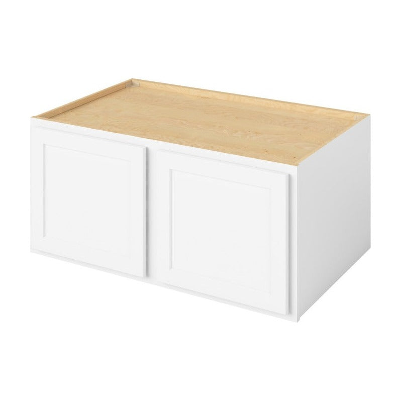 39"W x 18"H x 24"D Deep Wall Fridge Cabinet with Double Doors in Hatteras Polar White