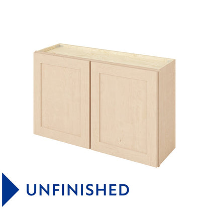 39"W x 24"H Wall Cabinet with Double Doors and One Shelf in Catalina Unfinished