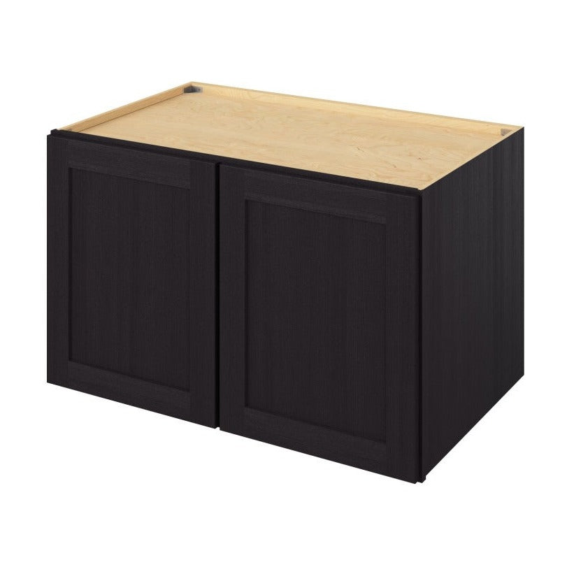 39"W x 24"H x 24"D Deep Wall Fridge Cabinet with Double Doors and One Shelf in Catalina Espresso