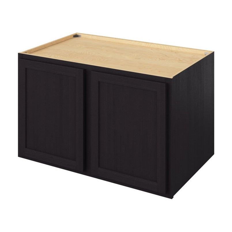 39"W x 24"H x 24"D Deep Wall Fridge Cabinet with Double Doors and One Shelf in Hatteras Espresso