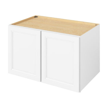 39"W x 24"H x 24"D Deep Wall Fridge Cabinet with Double Doors and One Shelf in Maui Polar White