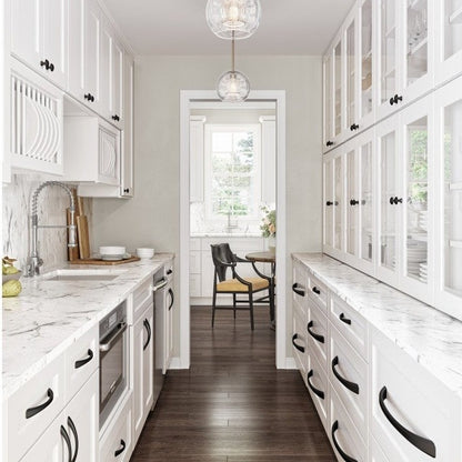39"W x 30"H Wall Cabinet with Double Doors and Two Shelves in Catalina Polar White, view 4