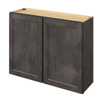 39"W x 30"H Wall Cabinet with Double Doors and Two Shelves in Maui Slate