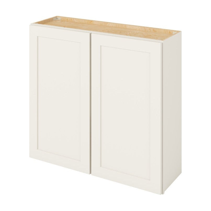 39"W x 36"H Wall Cabinet with Double Doors and Two Shelves in Catalina Shell White