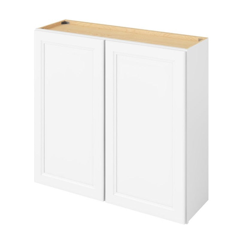 39"W x 36"H Wall Cabinet with Double Doors and Two Shelves in Maui Polar White