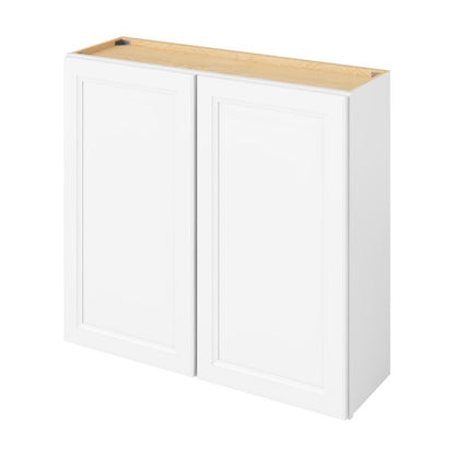39"W x 36"H Wall Cabinet with Double Doors and Two Shelves in Maui Polar White