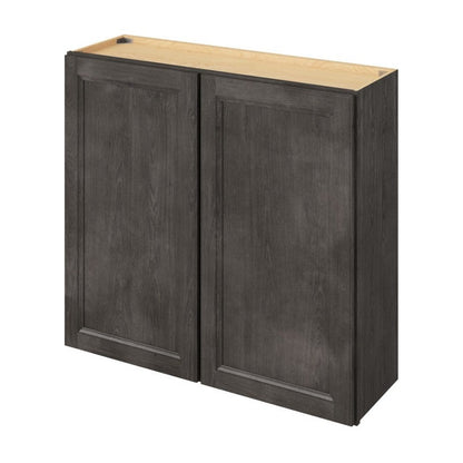 39"W x 36"H Wall Cabinet with Double Doors and Two Shelves in Maui Slate