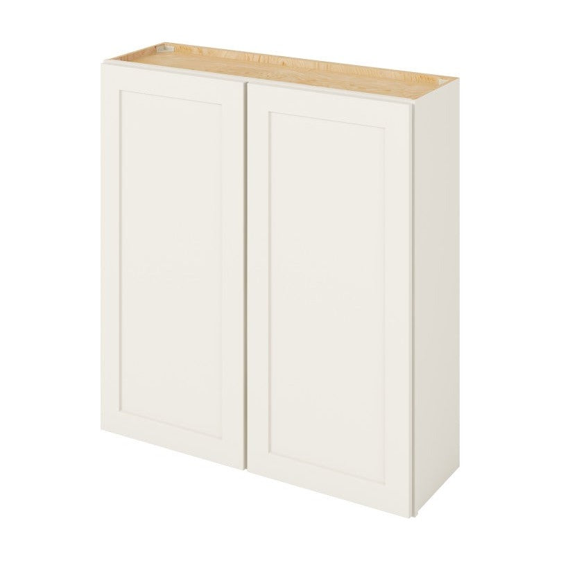 39"W x 42"H Wall Cabinet with Double Doors and Three Shelves in Catalina Shell White