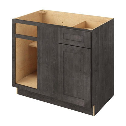 42" to 45"W Universal Blind Corner Base Cabinet with One Door and One Drawer in Catalina Slate
