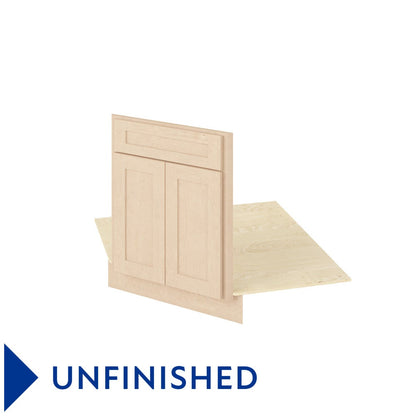 42"W Diagonal Corner Sink Front Cabinet with Double Doors in Catalina Unfinished