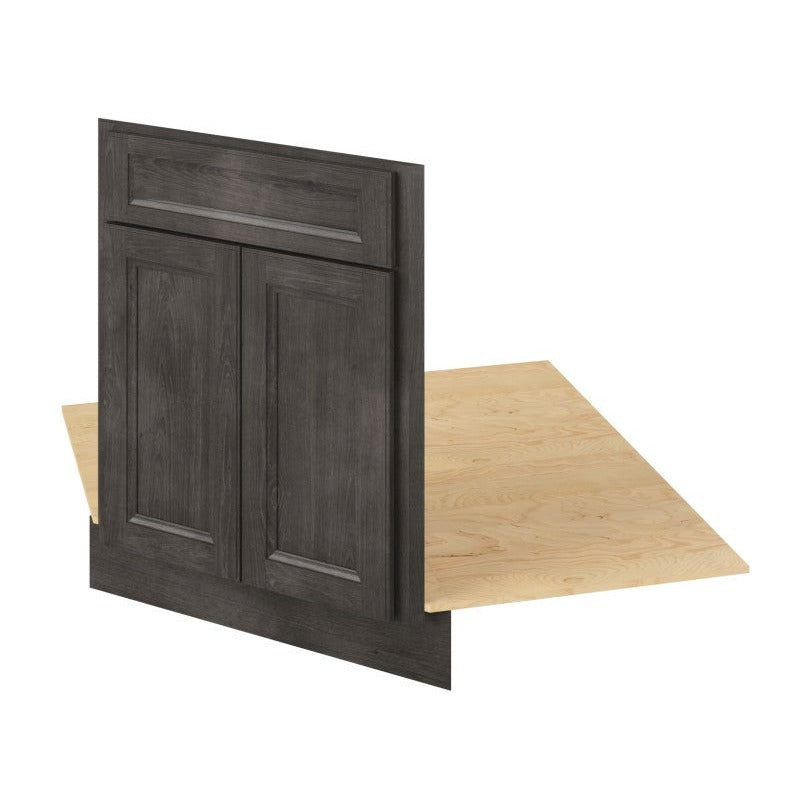 42"W Diagonal Corner Sink Front Cabinet with Double Doors in Maui Slate