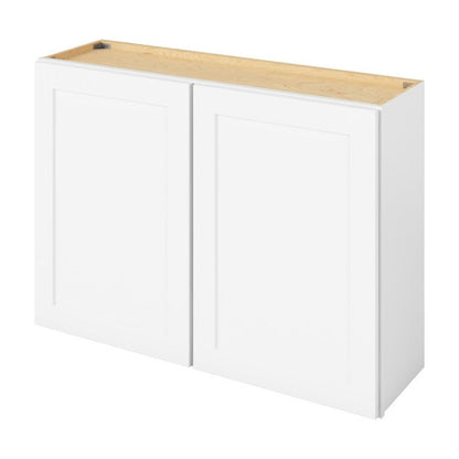 42"W x 30"H Wall Cabinet with Double Doors and Two Shelves in Catalina Polar White