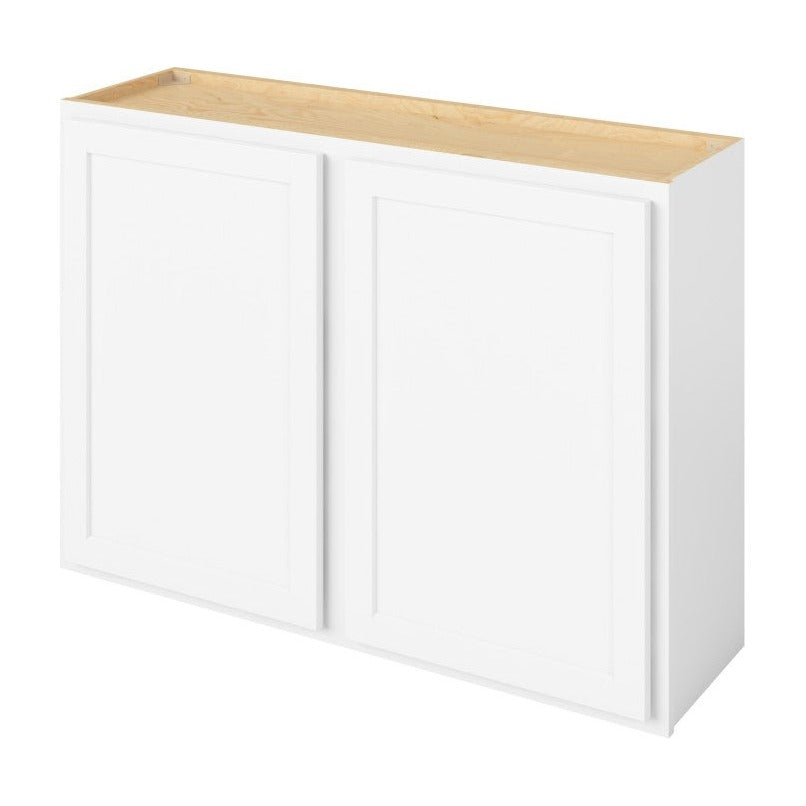 42"W x 30"H Wall Cabinet with Double Doors and Two Shelves in Hatteras Polar White