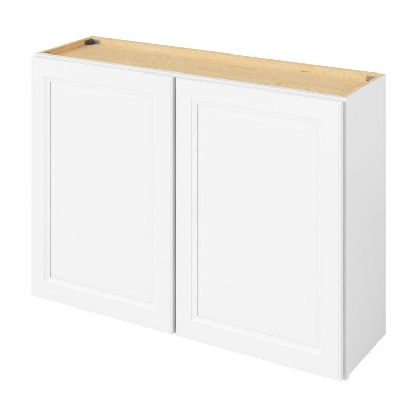 42"W x 30"H Wall Cabinet with Double Doors and Two Shelves in Maui Polar White