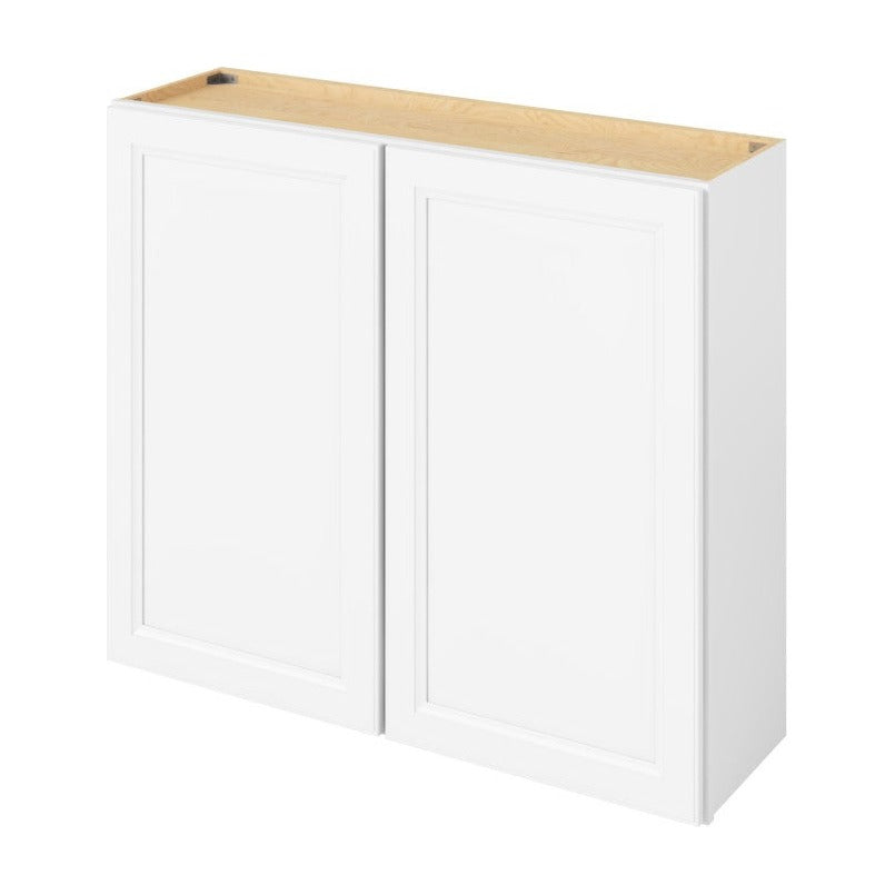 42"W x 36"H Wall Cabinet with Double Doors and Two Shelves in Maui Polar White